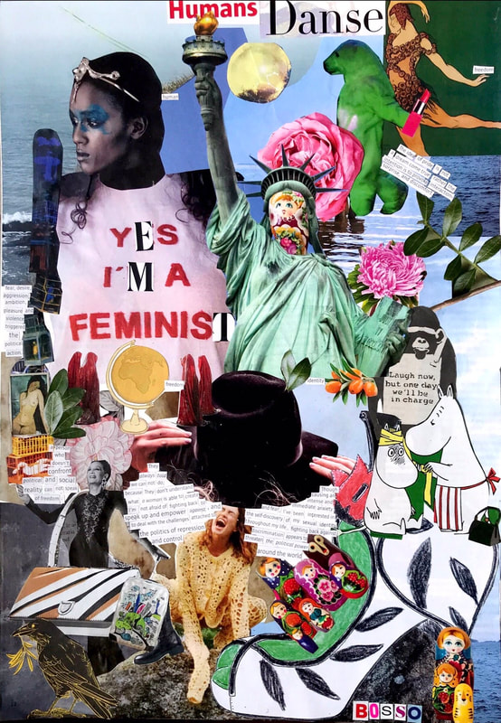 Feminist Manifesto (2021), a collage on paper